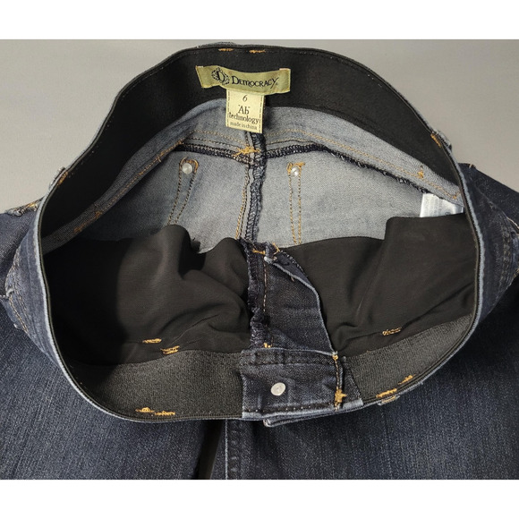 Democracy Jeans Womens 6 Blue Dark Wash Skinny Ab Technology Stretch Denim - Picture 4 of 15